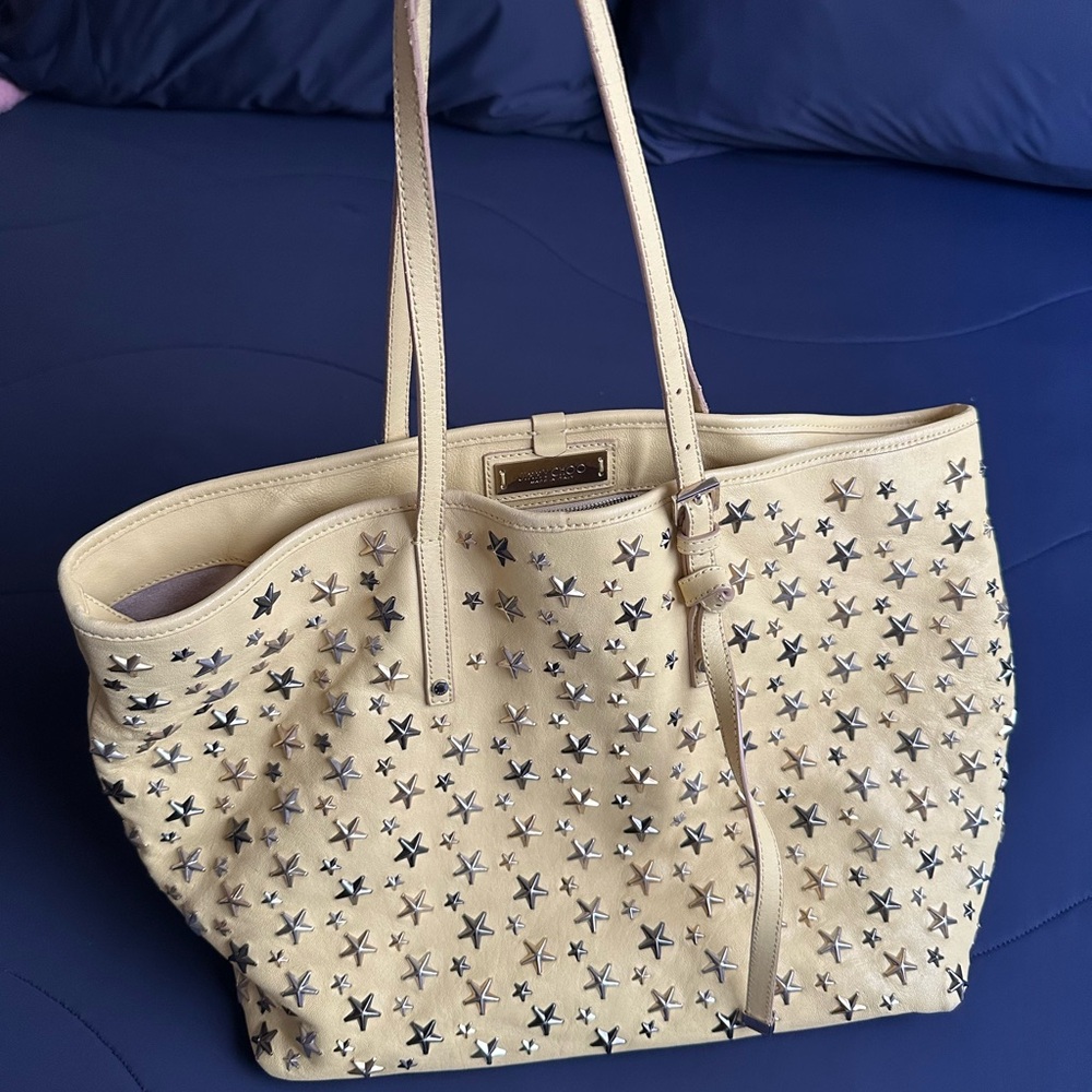 Jimmy choo butter yellow tote bag